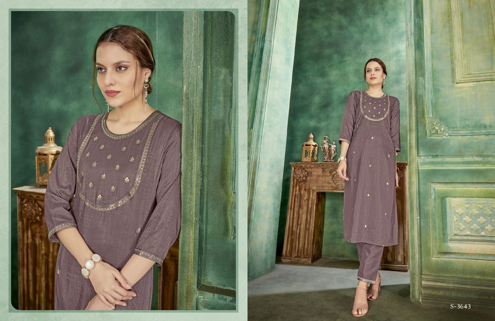 Sbs Sitara 3641 To 3644 Kurti With Bottom Catalog
